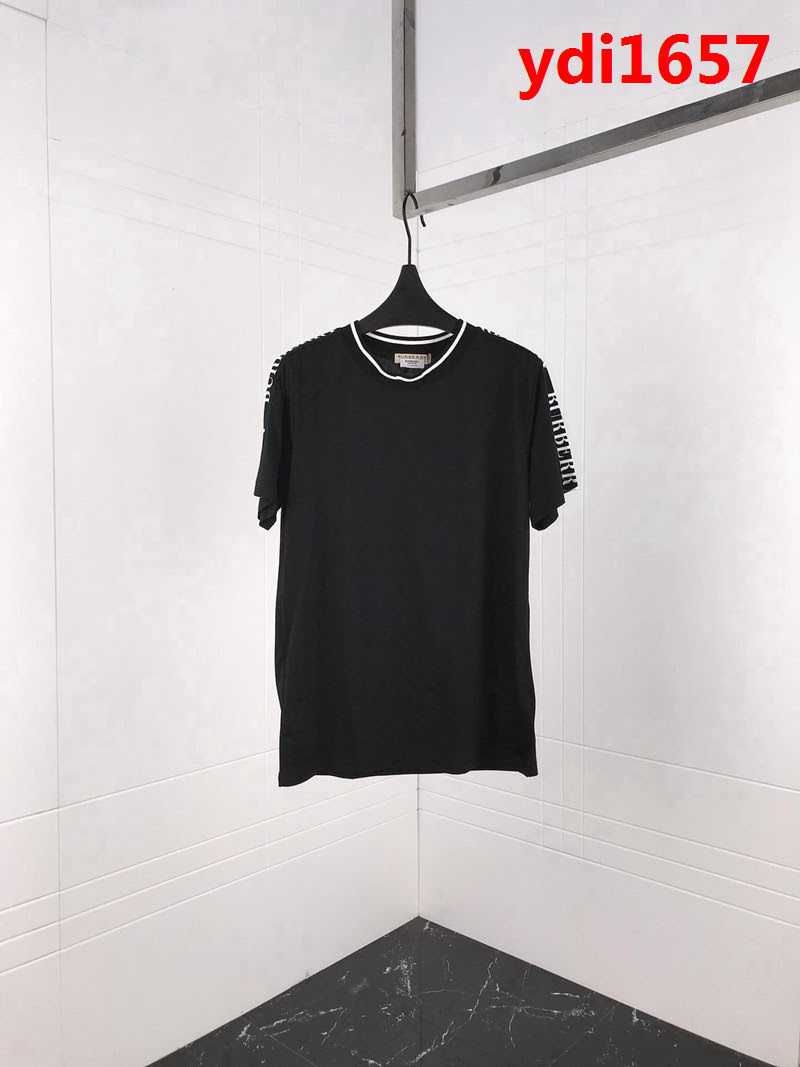 BURBERRY巴寶莉 19早春新款 螺紋領口 字母印花 雙股絲光棉 男款短袖 ydi1657