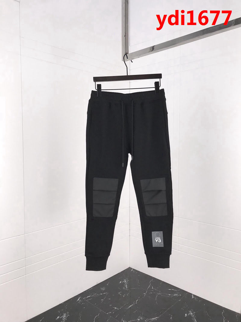Y-3山本耀司 18fw新款 背後刺繡貼布logo 純棉絨男款衛褲 ydi1677
