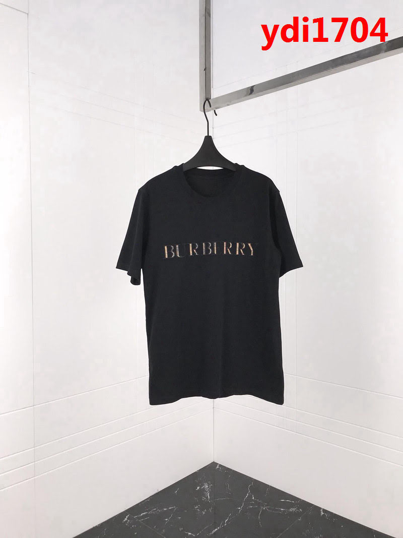 BURBERRY巴寶莉 19ss新款 Bbr字母刺繡拼接 格紋純棉汗布短袖 簡約百搭款 男女同款 ydi1704