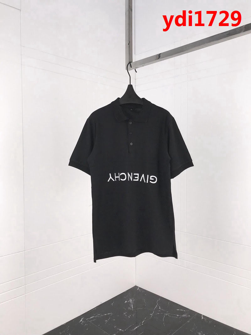 Gvc紀梵希 19ss春夏新款Polo衫 絲光棉短袖 立體字母刺繡 簡約百搭風格 男女同款 ydi1729