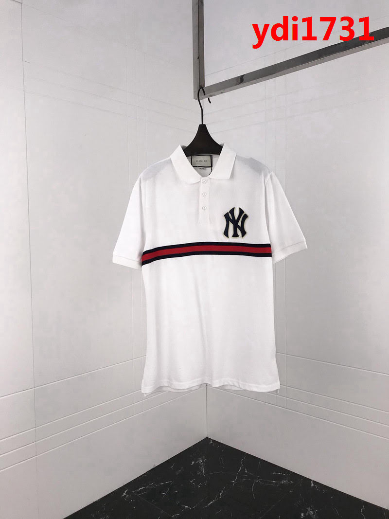 GUCCI古馳 19早春新款 官網同步 NY系列  絲光珠地棉Polo衫 男女同款 ydi1731