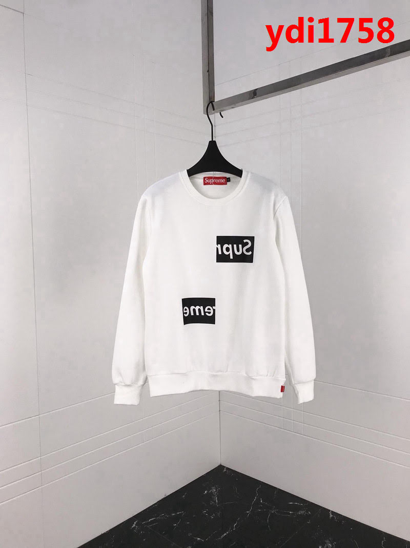 SUPREME 18秋冬新款 純棉加絨 白色衛衣 男女同款 ydi1758