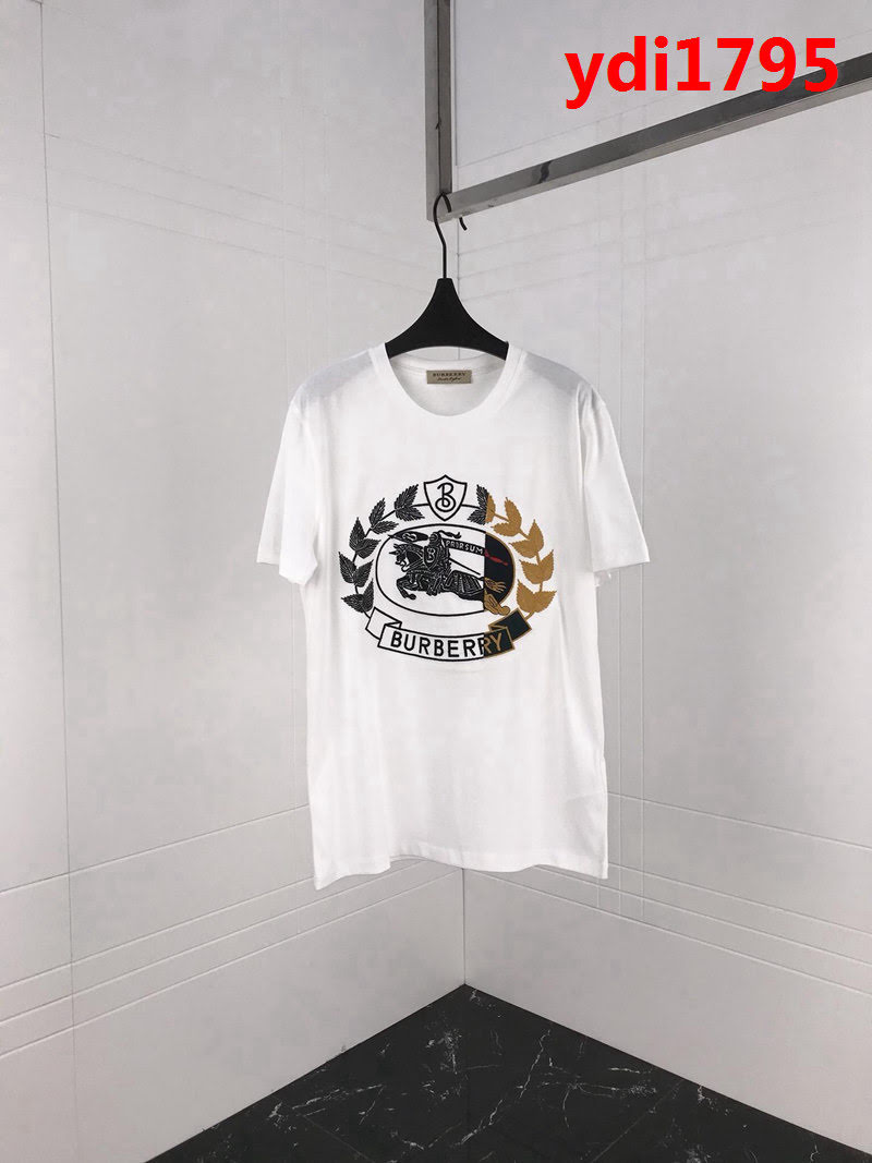 BURBERRY巴寶莉 19早春新款 典藏刺繡騎士戰馬徽章 純棉白色 男款短袖 ydi1795