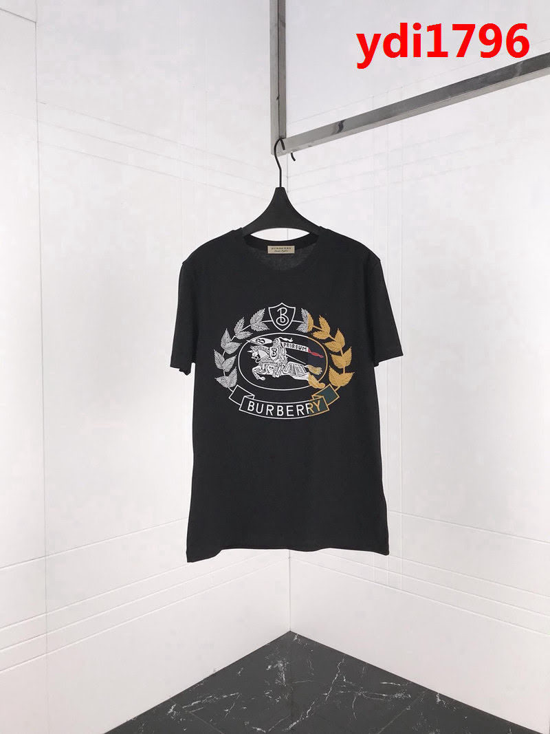 BURBERRY巴寶莉 19早春新款 典藏刺繡騎士戰馬徽章 純棉黑色 男款短袖 ydi1796