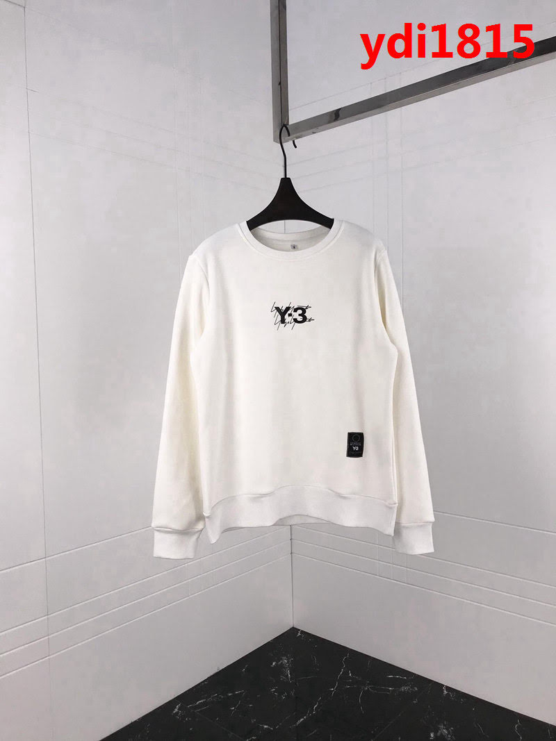 Y-3山本耀司 18ss秋冬新款 前後logo壓膠印花 簡約百搭款 純棉加絨衛衣 男女同款 ydi1815
