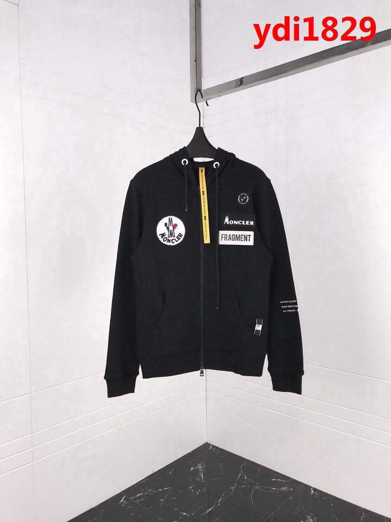 MONCLER蒙口 X Fragment 18SS蒙口藤原浩 閃電限定 Backstag螺紋棉男款衛衣 ydi1829
