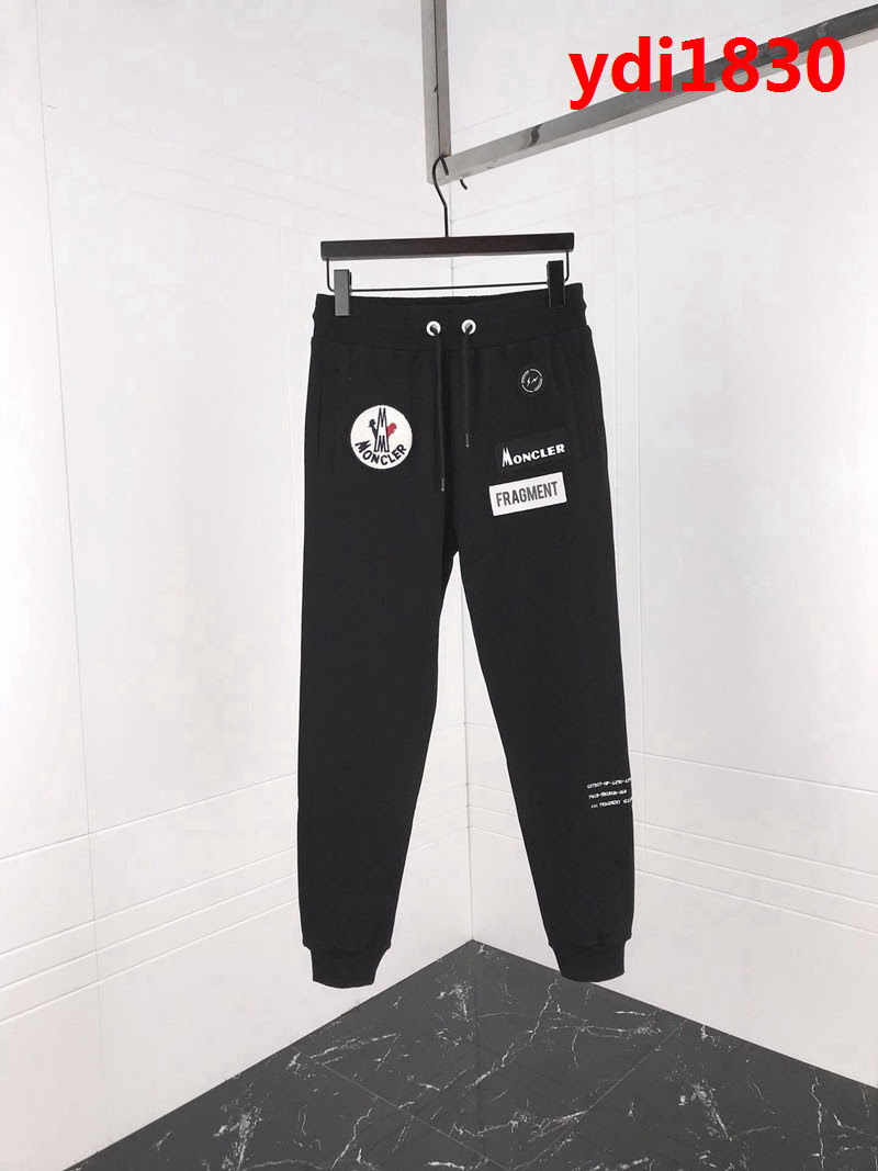 MONCLER蒙口 X Fragment 18SS蒙口藤原浩 閃電限定 Backstag螺紋棉男款衛褲 ydi1830