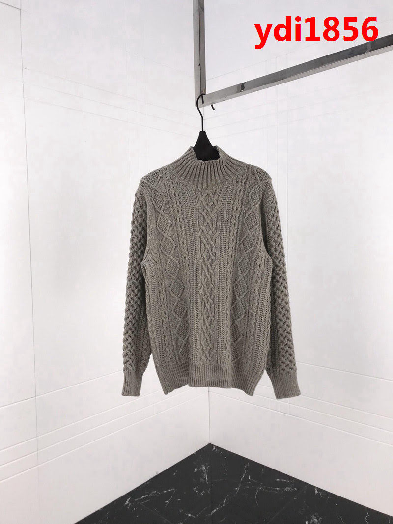 BURBERRY巴寶莉 2018秋冬最新 立體絞花 復古風 男款高領灰色毛衣 ydi1856