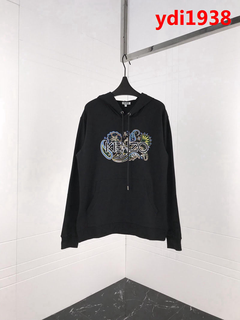 KENZO高田賢三 18ss秋冬新款 花卉刺繡 薄款純棉 男款帽衫  ydi1938