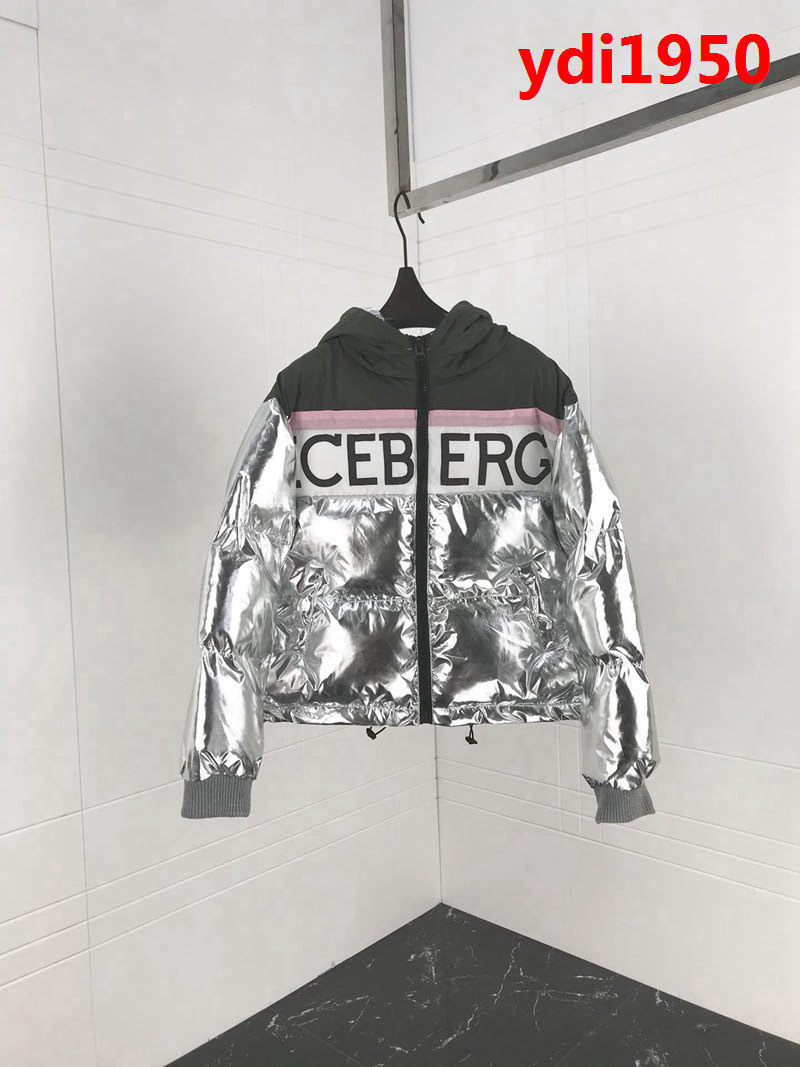 ICEBERG冰山 18冬季新款 撞色鐳射 加厚款超保暖 羽絨棉服 佟麗婭機場同款 ydi1950