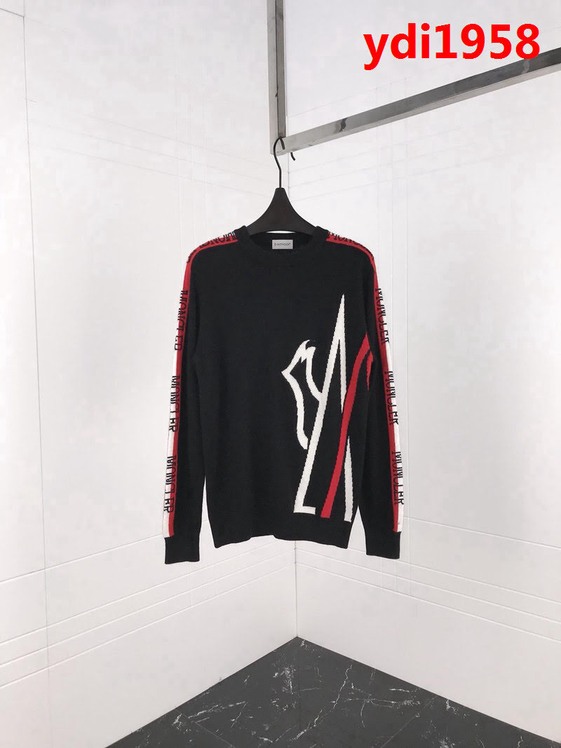 MONCLER蒙口 18ss秋冬新款 雙側字母提花logo 貂絨衫 男款羊毛衫 ydi1958