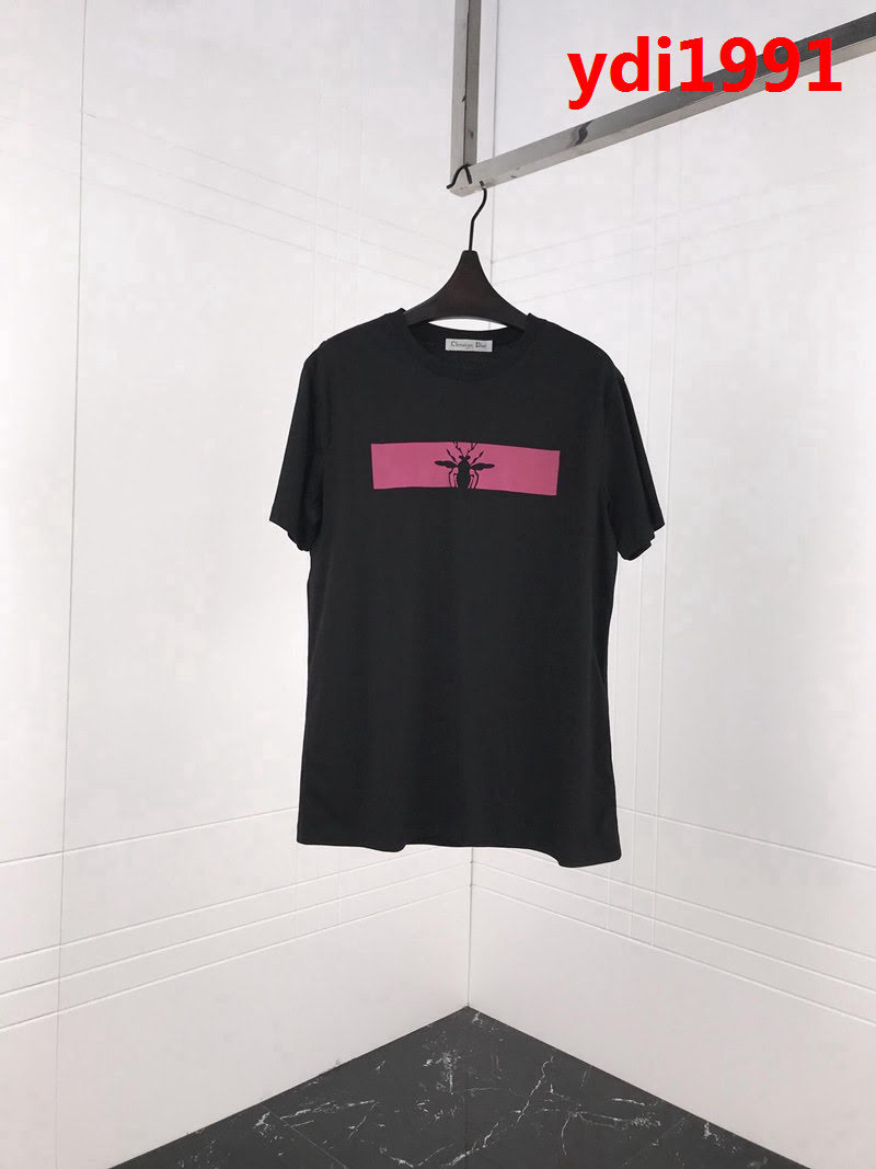 DIOR迪奧 19ss早春新款短袖 數碼直噴小蜜蜂圖案 採用絲光棉面料 ydi1991