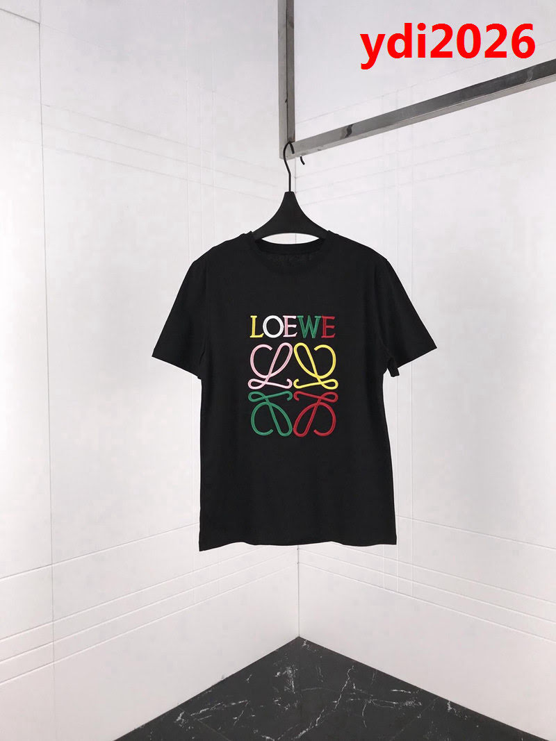Loewe羅意威 19ss早春新款短袖 精密彩虹刺繡圖案 定制原版純棉面料 高版本男女同款 ydi2026