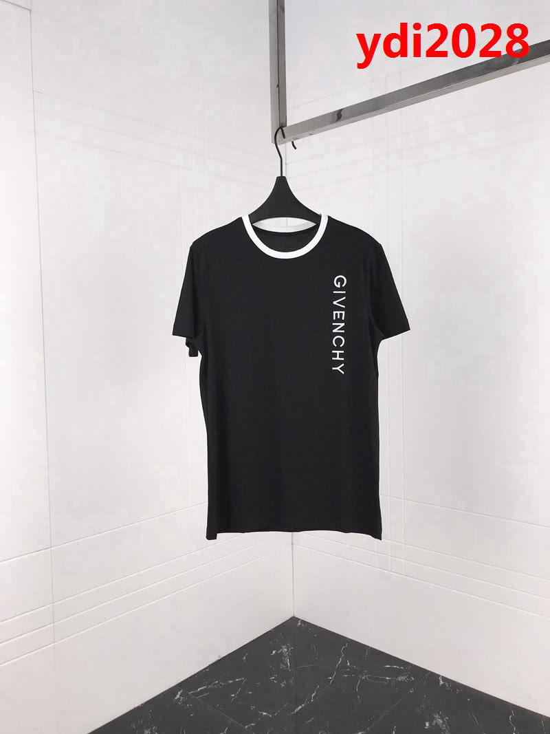 Gvc紀梵希 19ss早春新款短袖 簡單小字母刺繡logo 定制原版絲光面料 高版本男女同款 ydi2028