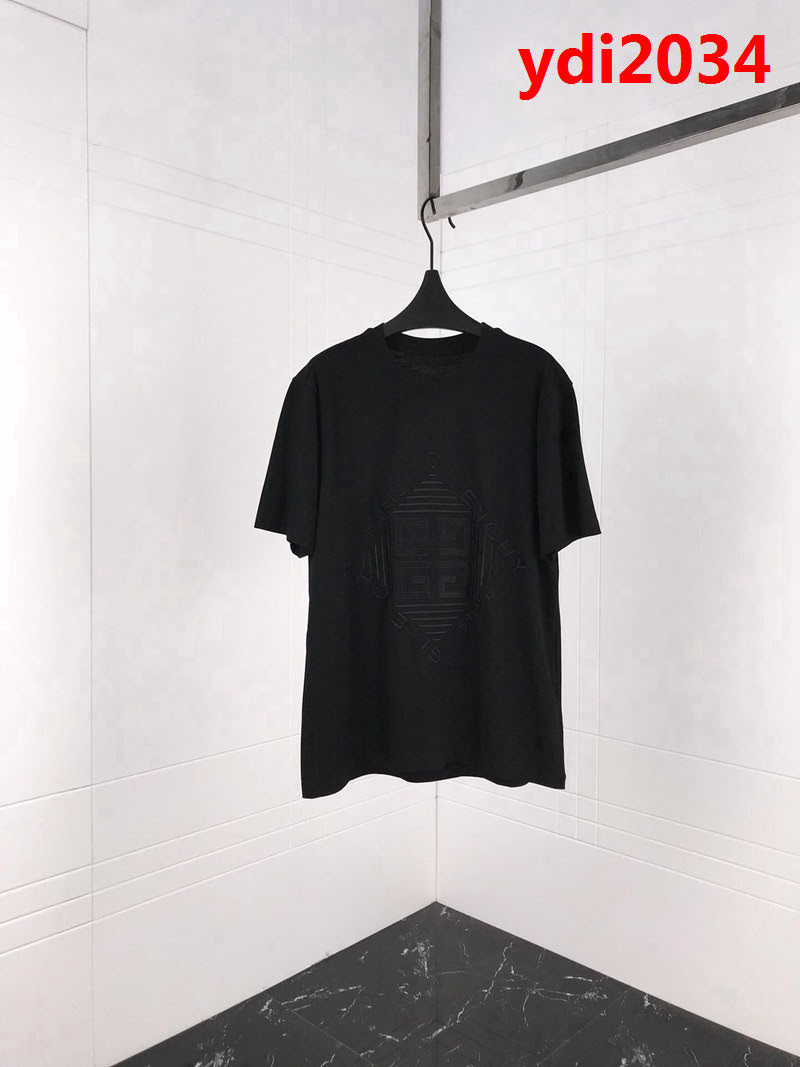 Gvc紀梵希 19ss早春新款短袖 菱形重工刺繡圖案 定制原版純棉面料 高版本男女同款 ydi2034