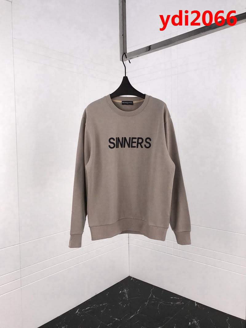 BALENCIAGA巴黎世家  18ss秋冬新款 罪人刺繡字母 純棉毛圈連帽衛衣 原版複刻 高版本 男女同款 ydi2066