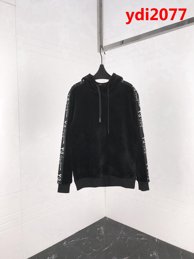 Y-3山本耀司 18年秋冬季新款 舒適保暖 男款絲絨加絨套裝 休閒運動必備單品 ydi2077