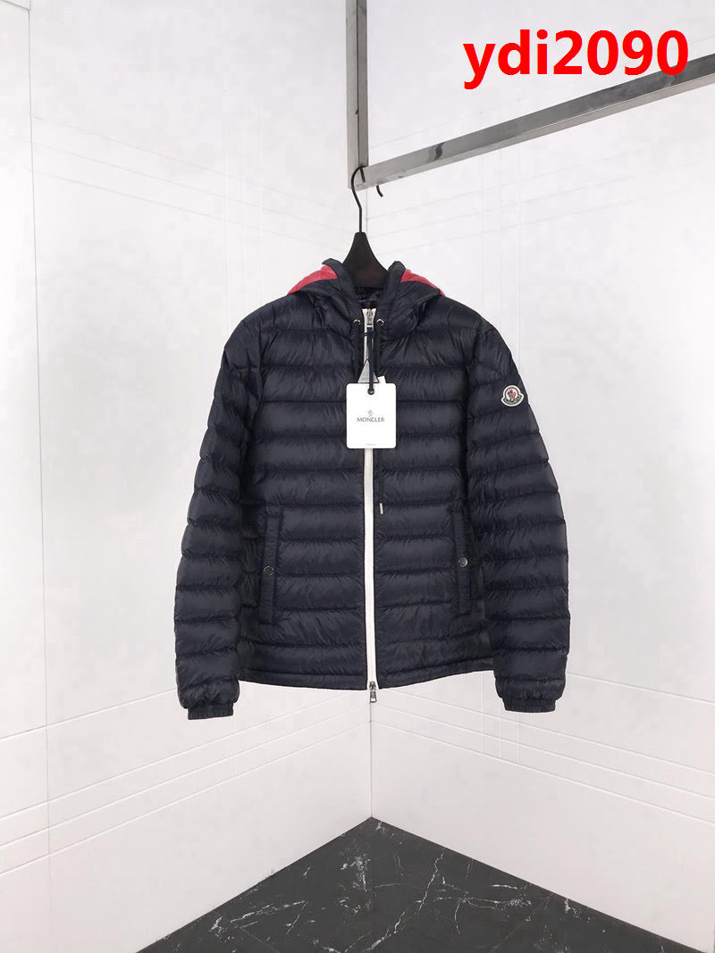 MONCLER蒙口 LONGUE SAISON系列 帽領紅白藍撞色 CEZE藏藍色 新季連帽羽絨服 ydi2090