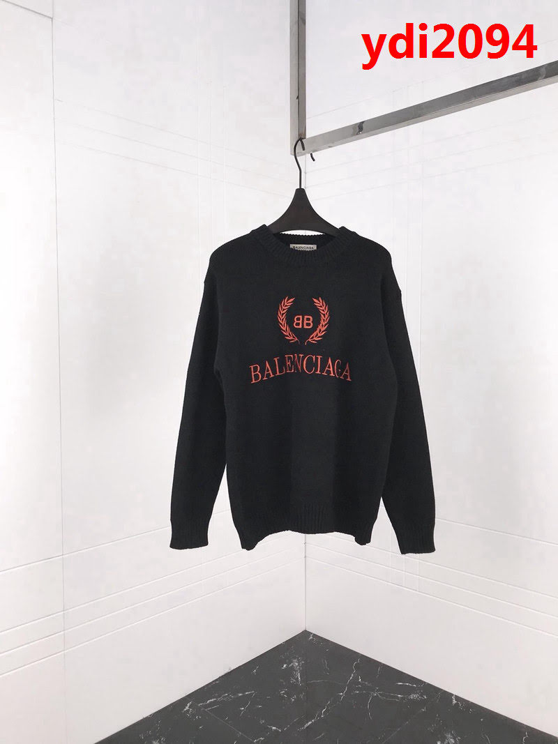 BALENCIAGA巴黎世家 18ss秋冬新款 針織毛衣 橘色麥穗刺繡圖案 微厚實面料 舒適柔軟 男女同款 ydi2094