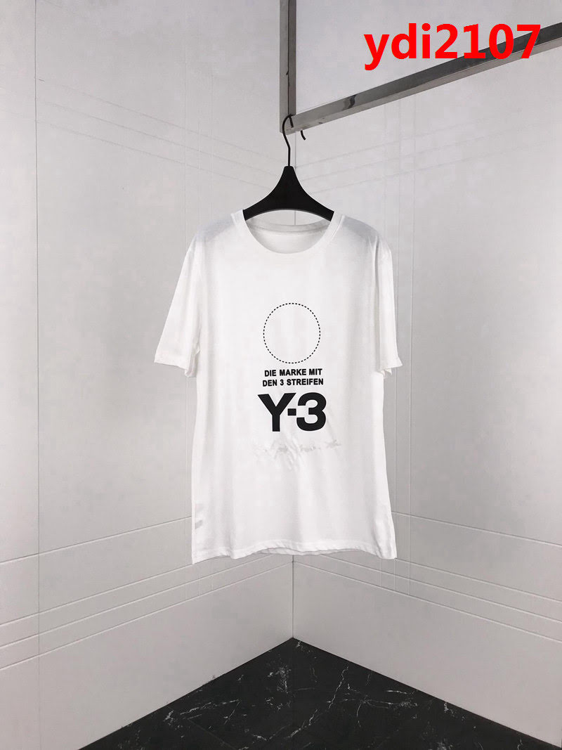 Y-3山本耀司 19ss早春新款 刺繡簽名印花短袖 定制純棉面料 高版本男女同款 ydi2107