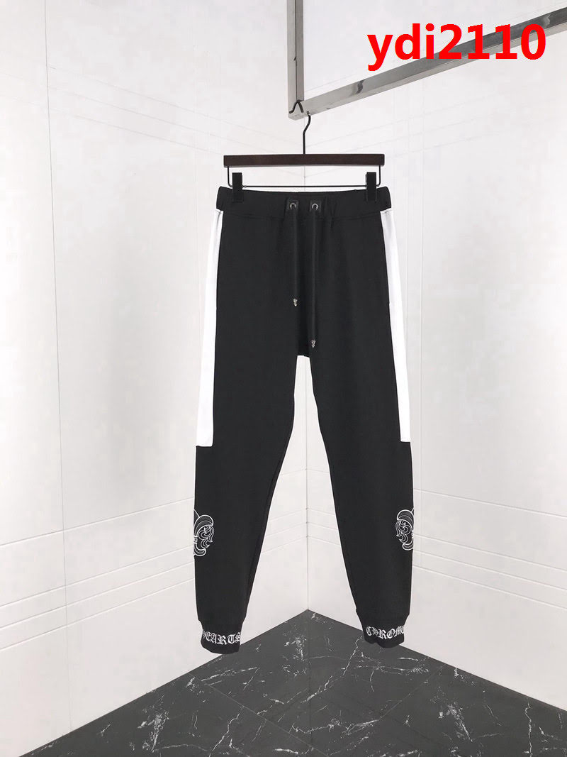 Chrome hearts 克羅心 19FW早春新款 側邊黑白撞色 男款衛褲 ydi2110