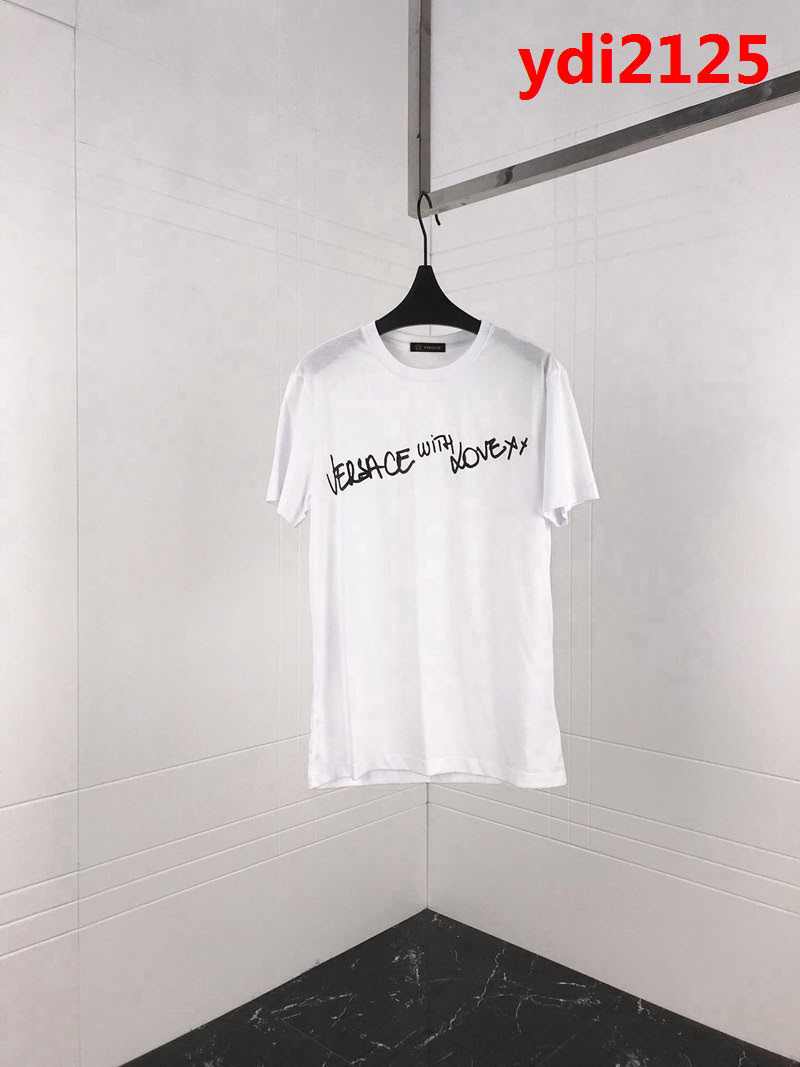 VERSACE範思哲 19ss早春新款短袖 簡約字母印花logo 官網同步 男女同款 ydi2125