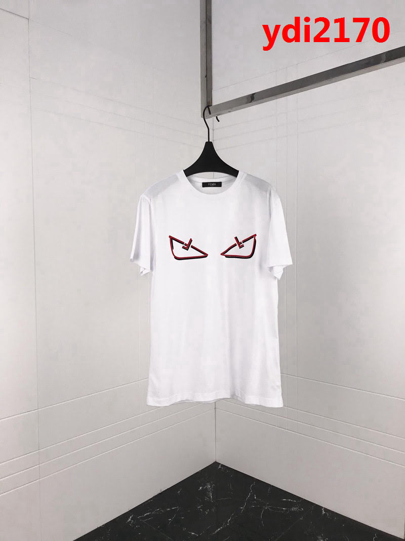 FENDI芬迪 19ss早春新款短袖 小怪獸字母印花圖案 定制絲光面料 高版本情侶款 ydi2170