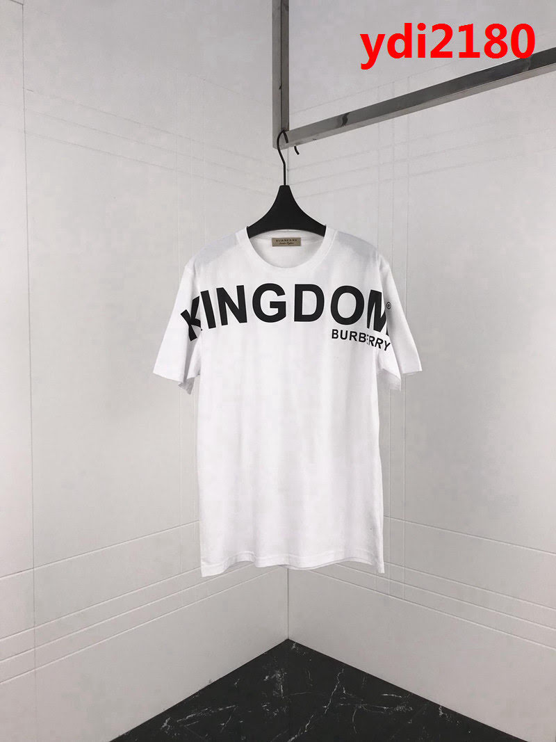 BURBERRY巴寶莉 19ss限量版 kingdom系列 歐洲專櫃同款 白色絲光棉 男款短袖 ydi2180