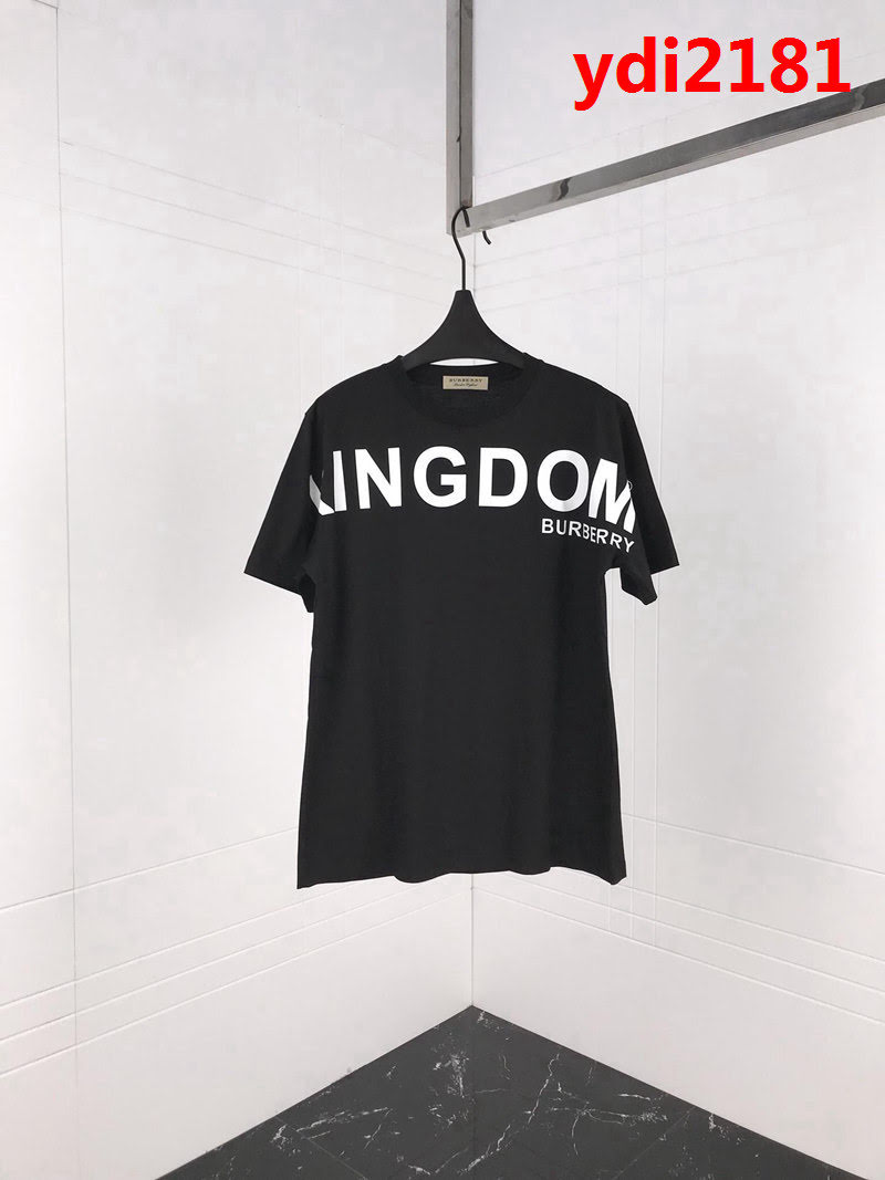 BURBERRY巴寶莉 19ss限量版 kingdom系列 歐洲專櫃同款 白色絲光棉 男款短袖 ydi2181