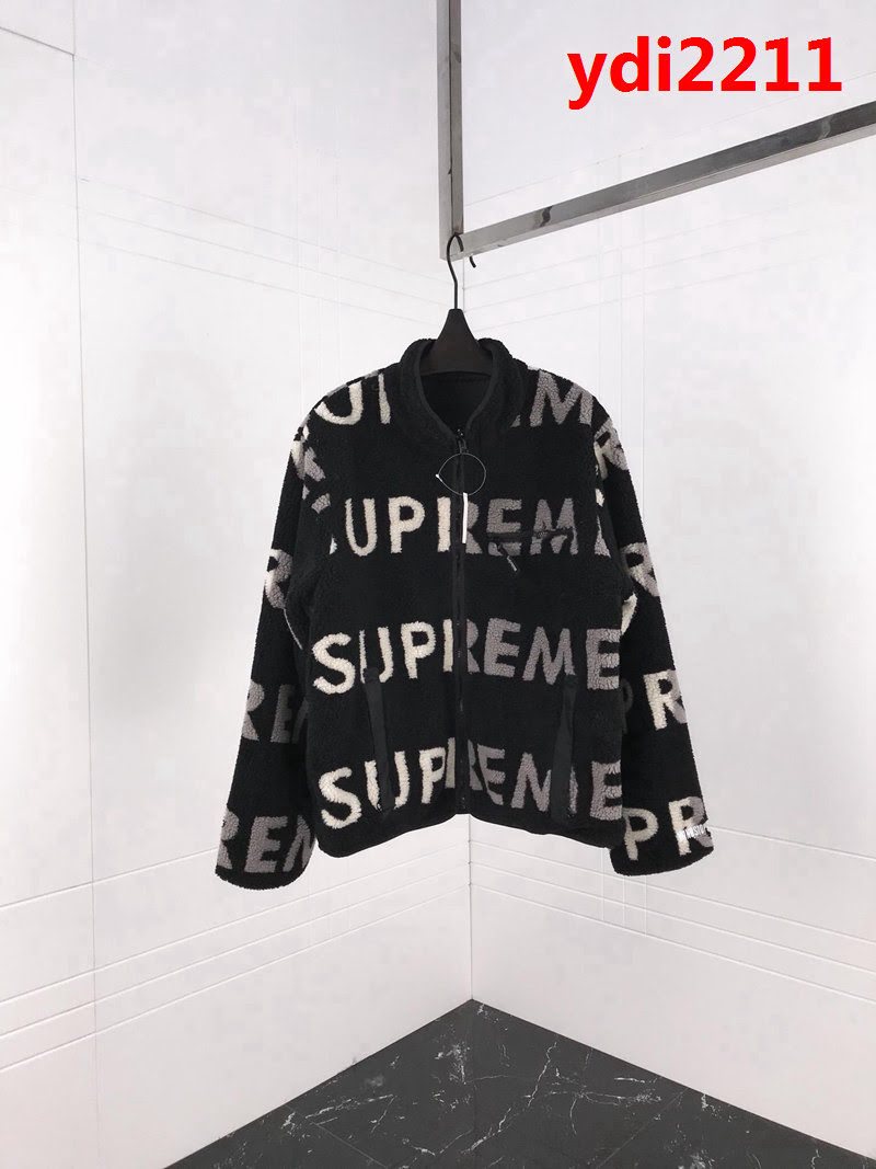 SUPREME18FW 雙面穿 定制提花羊羔絨 男款棉服 ydi2211