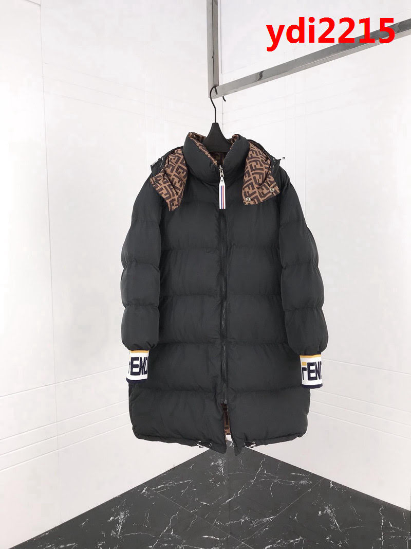 FENDI芬迪 18專櫃同步秋冬新款 全方位FF圖案 長款羽絨棉服 情侶款 ydi2215