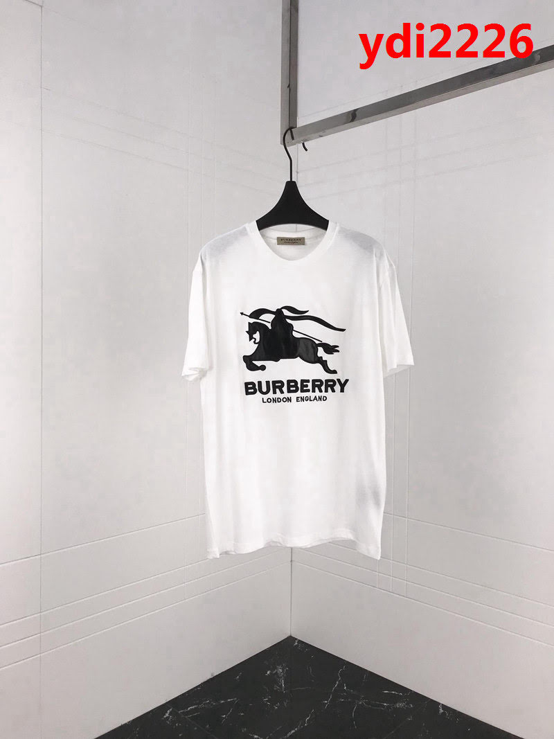 BURBERRY巴寶莉 19ss早春新款短袖 刺繡大騎士 刺繡立體字母 定制面料 高版本男女同款 ydi2226