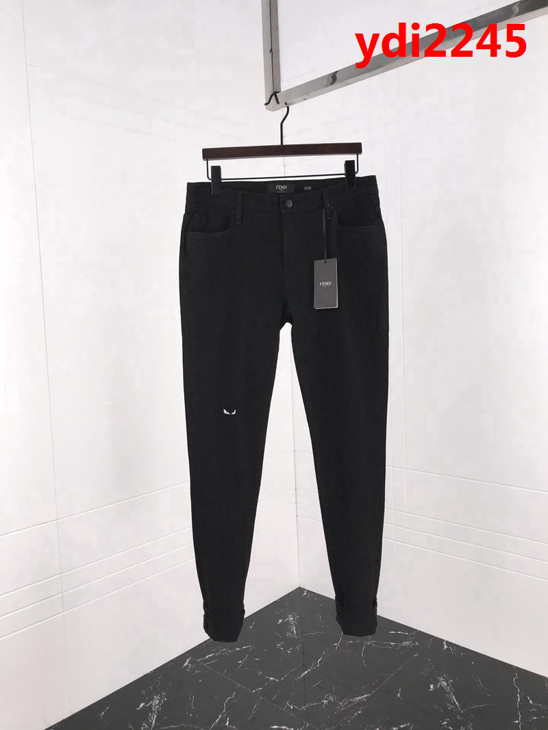 FENDI芬迪 18ss秋冬新款 刺繡小眼睛款 代工廠訂單 男款牛仔褲 ydi2245