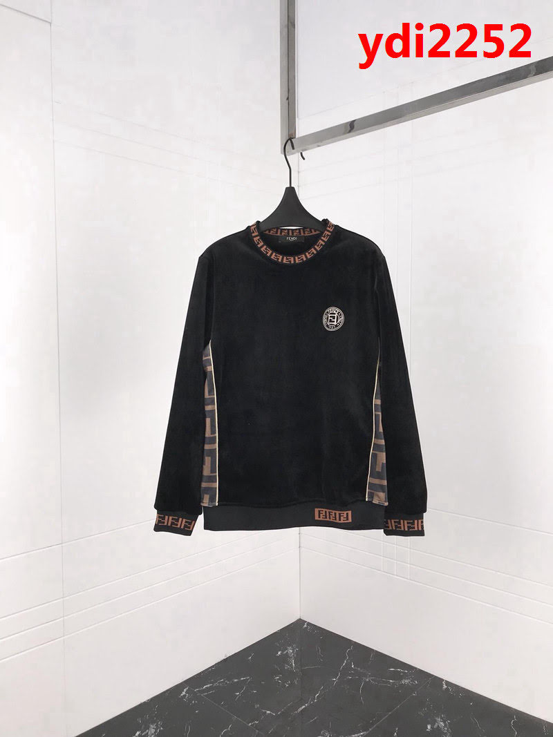 FENDI芬迪 18秋冬最新款 加厚加絨 男款絲絨套裝  ydi2252
