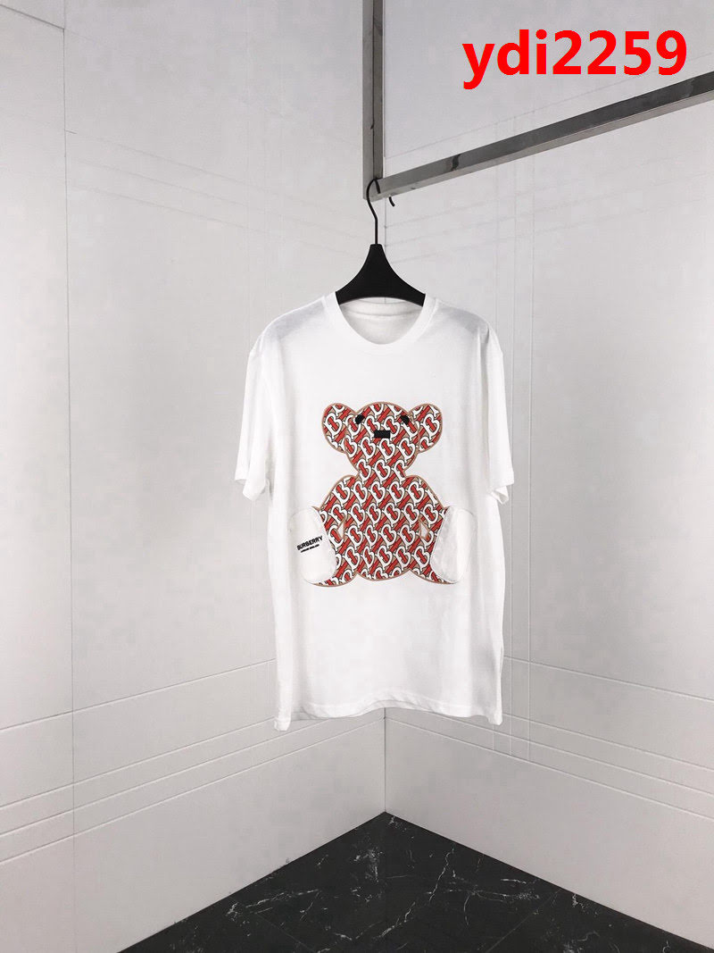 BURBERRY巴寶莉 19ss早春 全新logo系列 小熊貼布圖案短袖 原版純棉面料 高版本男女同款 ydi2259