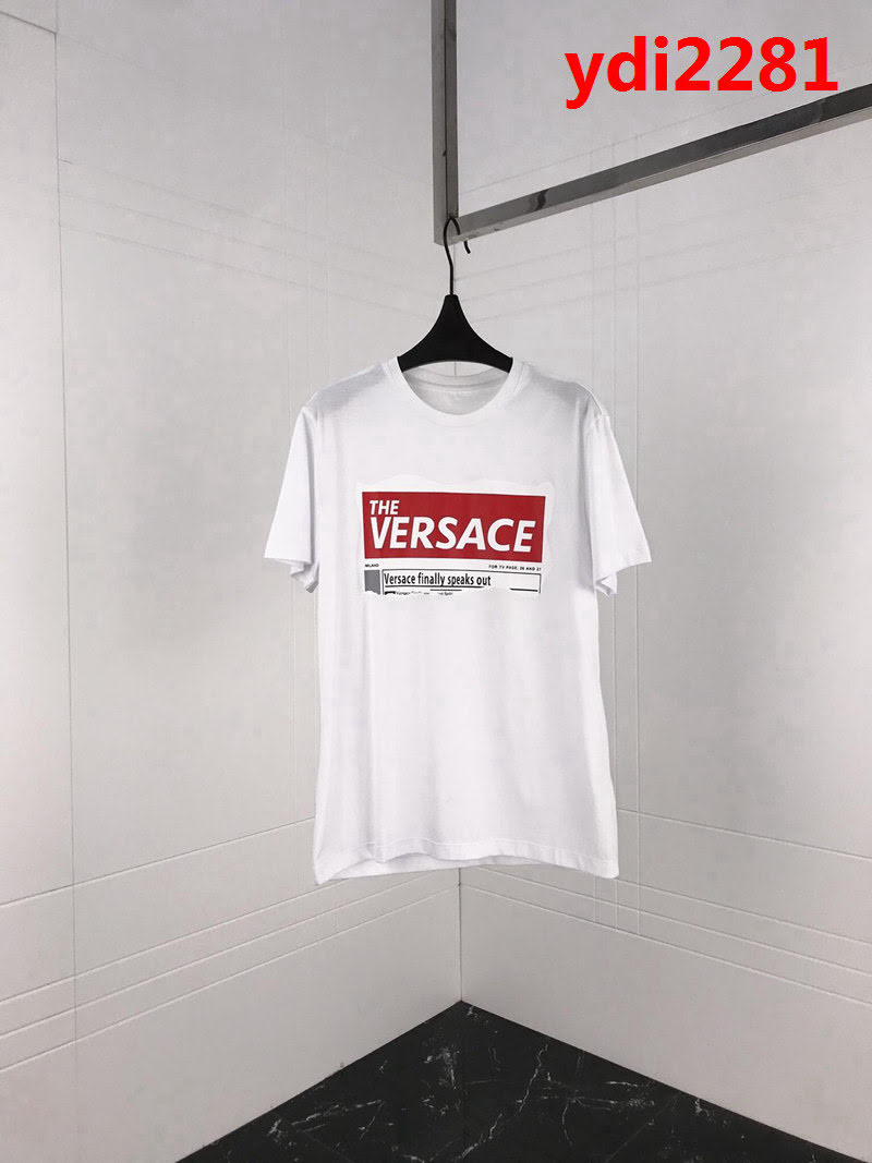Versace範思哲 19ss早春新款短袖 塗鴉Versace字母logo 原版定制純棉面料 高版本男女同款 ydi2281