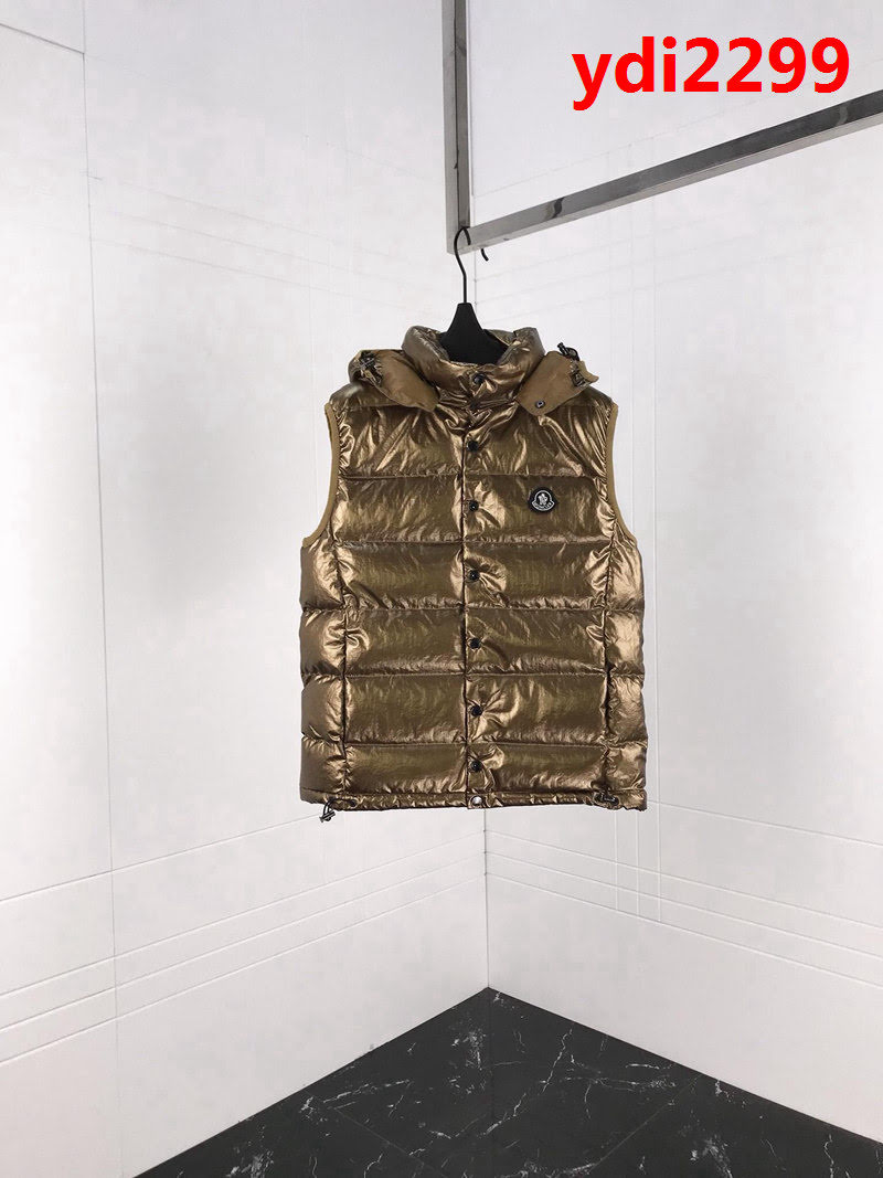 MONCLER蒙口 2018年秋冬新款 最輕最保暖 男款羽絨馬甲 採用90%國標白鵝絨 背後透明Logo大標 ydi2299