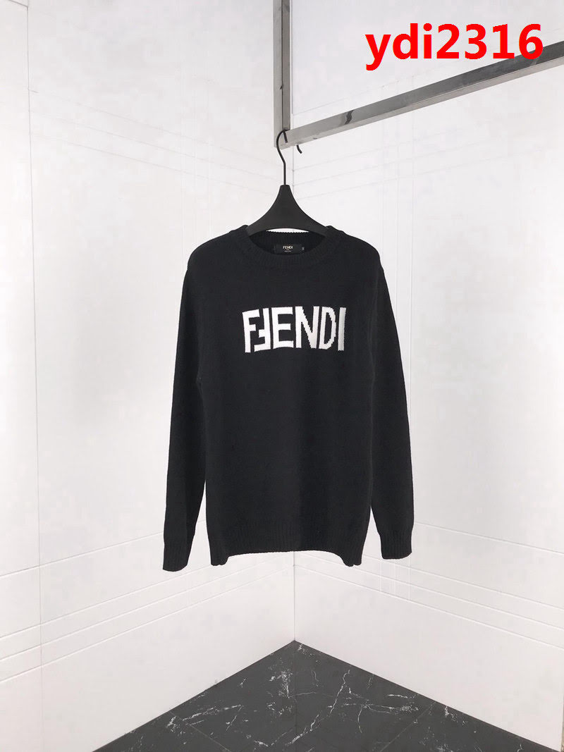 FENDI芬迪 18ss秋冬新款毛衣 簡約字母提花logo 採用羊毛混紡面料 高版本男女同款 ydi2316
