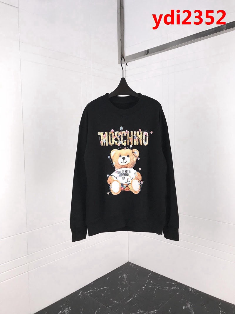 MOS莫斯奇諾 18ss 小熊彩燈耶誕節限量款圓領衛衣 純棉加絨面料 保暖性高 高版本男女同款 ydi2352