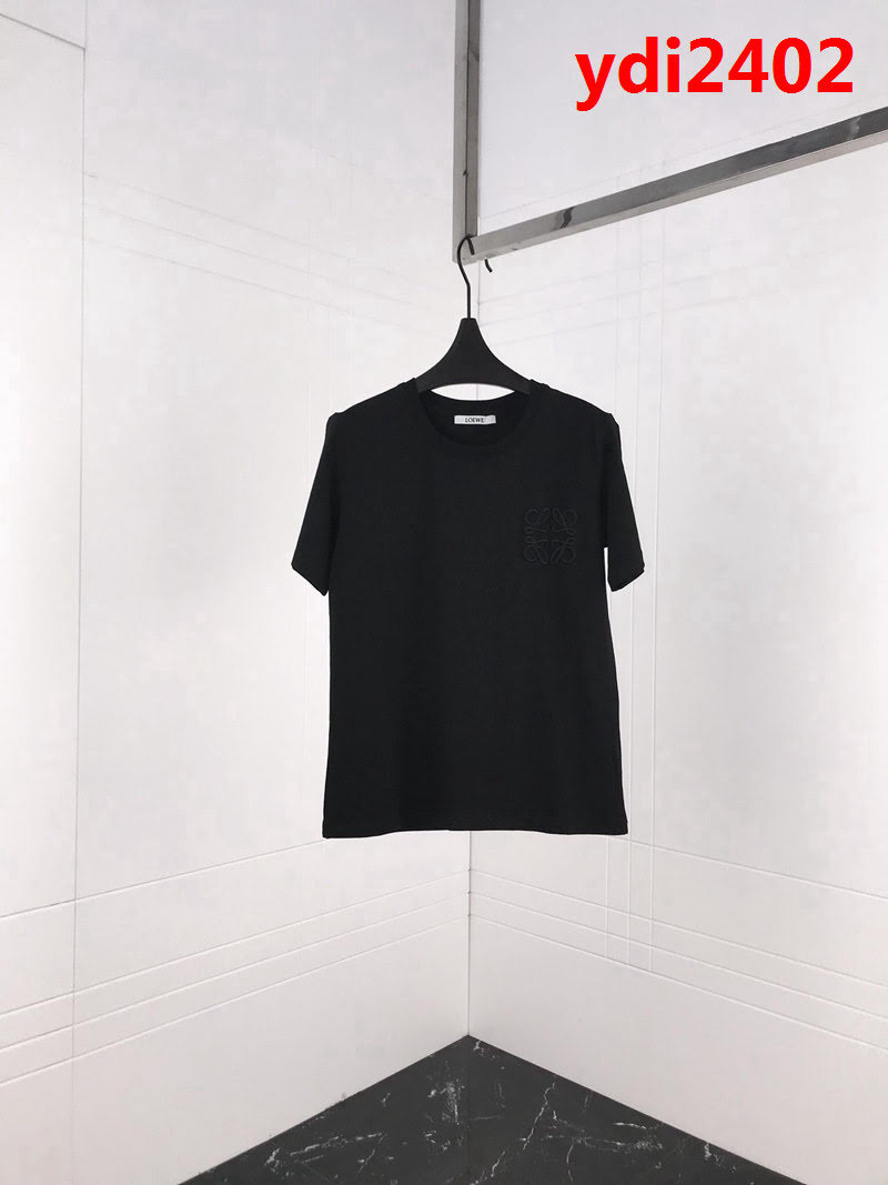 LOEWE羅意威 19ss早春新款 簡約刺繡logo短袖 百搭款 定制面料 高版本男女同款 ydi2402