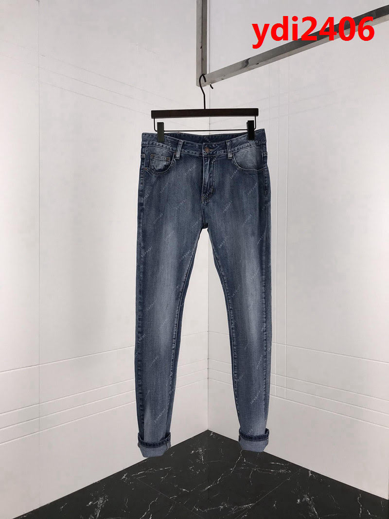 SUPREME 18ss專櫃新款 全身suPreme印花 淺藍色 男款牛仔褲 ydi2406