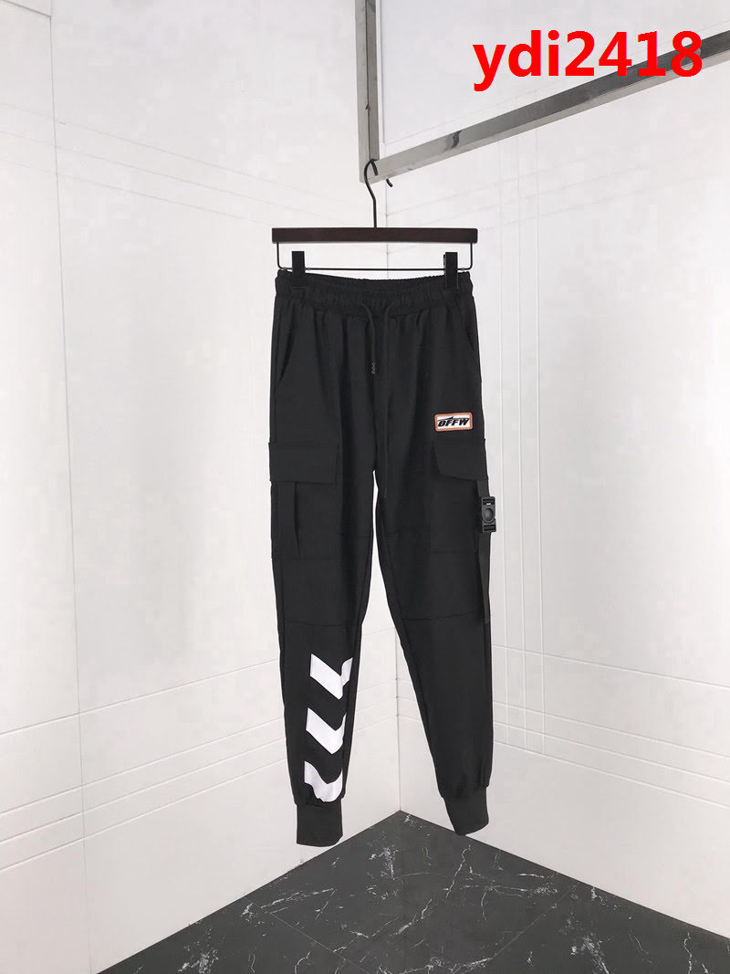 OFF 19早春薄款 字母刺繡 多口袋 男款休閒褲 ydi2418
