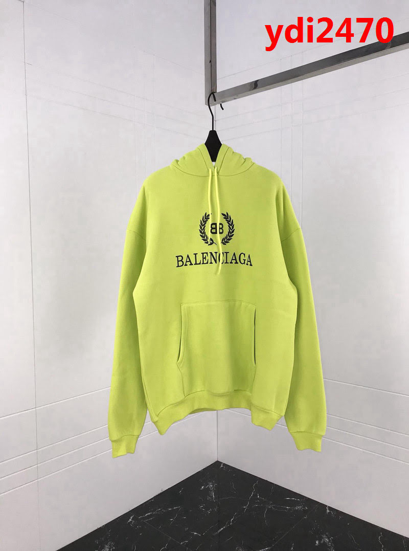BALENCIAGA巴黎世家 18ss秋冬新款 螢光綠麥穗連帽衛衣 定制韓國毛圈布 內裏抓絨 原版複刻 原版os超大版型 ydi2470