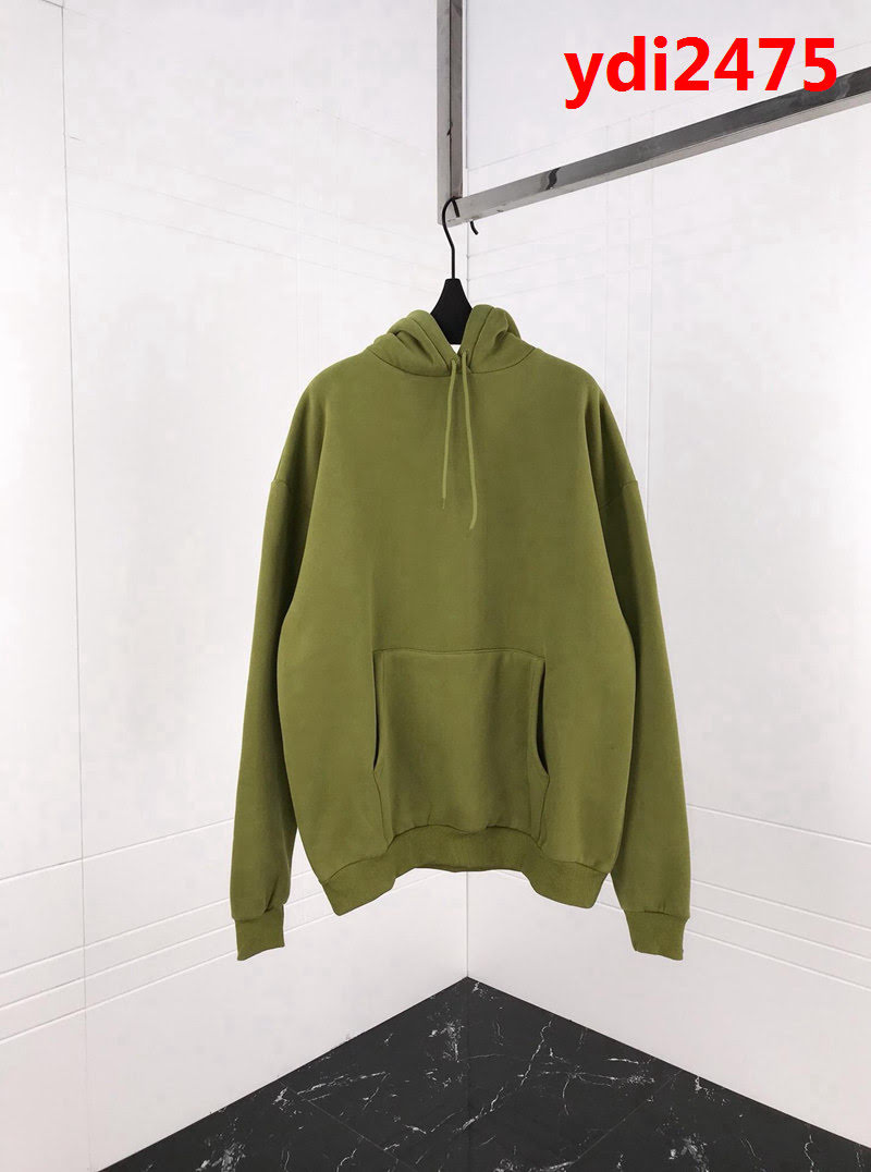BALENCIAGA巴黎世家 18ss秋冬新款 背後字母印花 綠色連帽衛衣 內裏抓絨 原版複刻 原版os超大版 男女同款 ydi2475