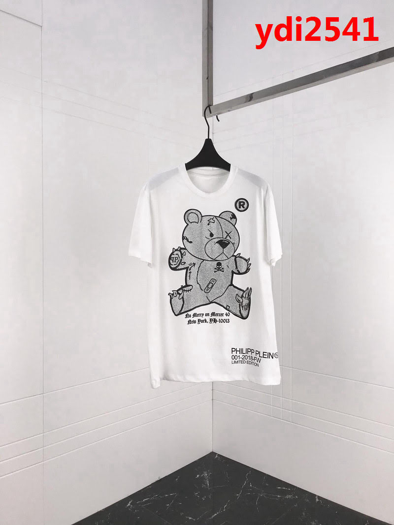 pp 19ss早春 燙鑽小熊短袖 大幅度進口奧鑽燙鑽工藝 定制絲光棉  ydi2541