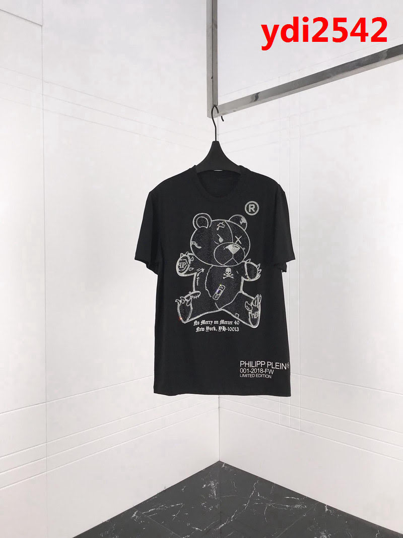 pp 19ss早春 燙鑽小熊短袖 大幅度進口奧鑽燙鑽工藝 定制絲光棉  ydi2542