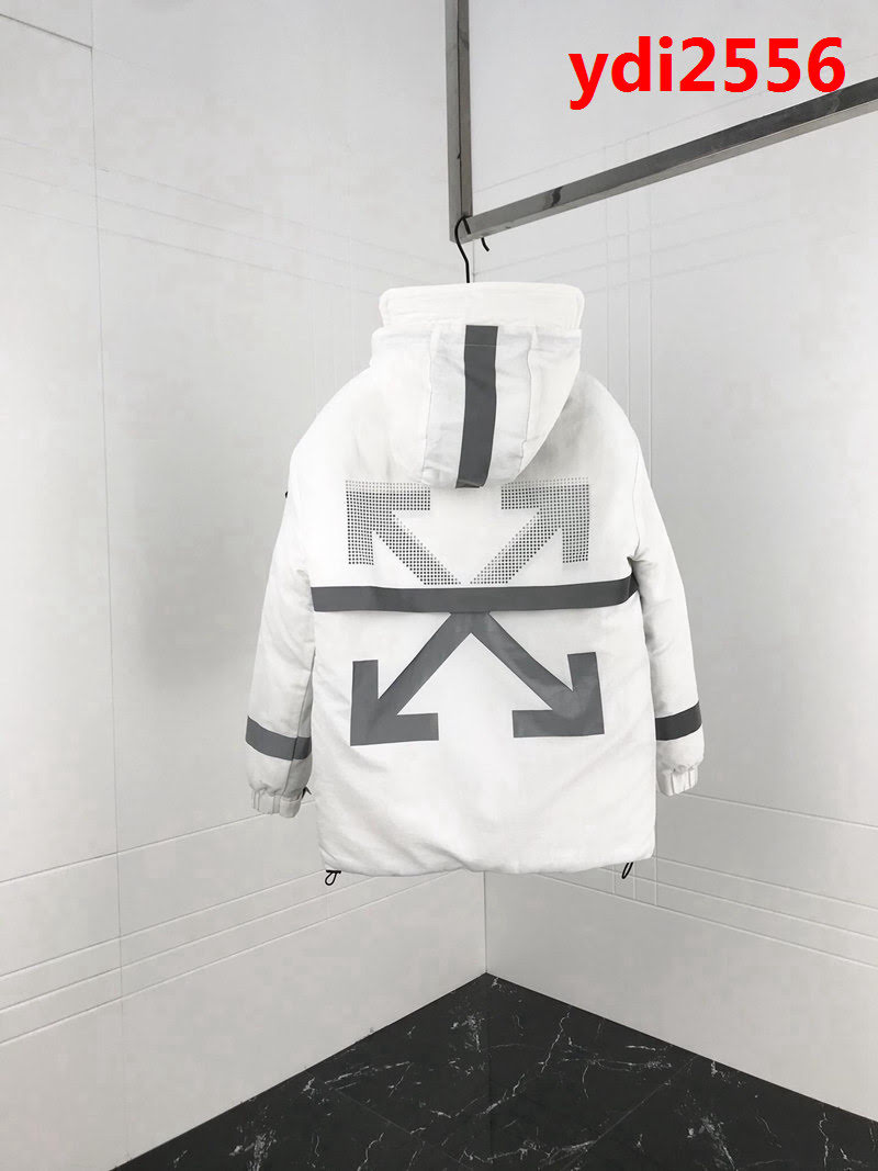 Moncler X OFF 18秋冬新款羽絨服 定制3M反光剪頭 雙層覆蓋設計 高版本情侶款 ydi2556