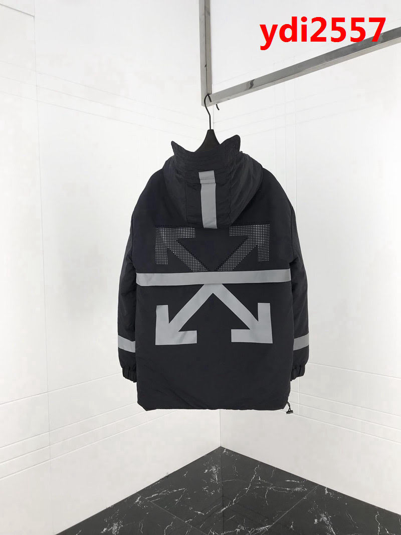 Moncler X OFF 18秋冬新款羽絨服 定制3M反光剪頭 雙層覆蓋設計 高版本情侶款 ydi2557