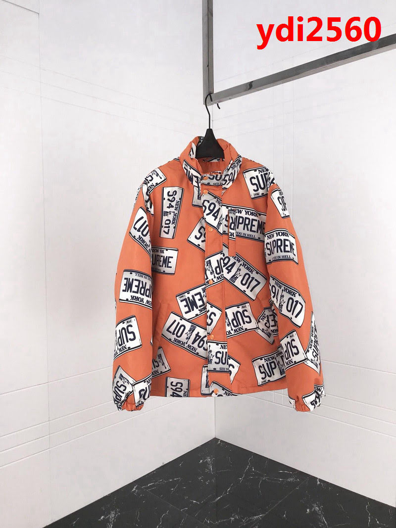 SUPREME 18Aw SuP車牌 麵包羽絨服 超級厚重 防風斜紋純棉 羽絨服 男女同款 ydi2560