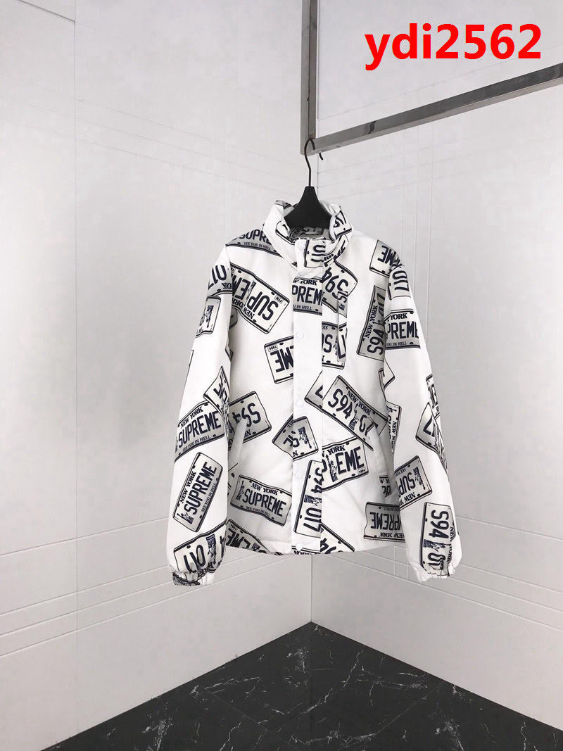 SUPREME 18Aw SuP車牌 麵包羽絨服 超級厚重 防風斜紋純棉 羽絨服 男女同款 ydi2562